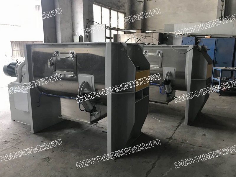 無錫中銀兩臺1000L螺帶混合機成功發(fā)往安徽合肥